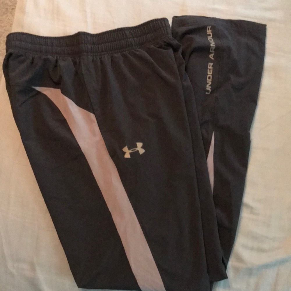 Under Armour men’s S lined track pants black/gray